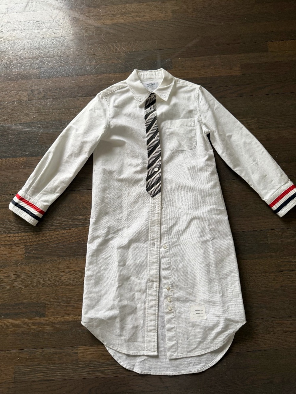 THOM BROWNE AMAZING SHIRT DRESS BERGDORF EXCLUSIVE